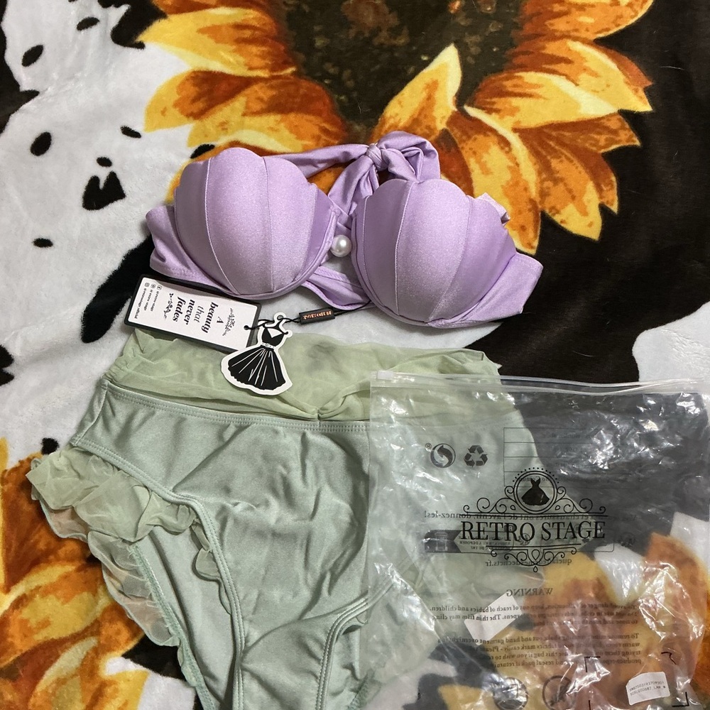 Lavender and Mint Mermaid Bikini